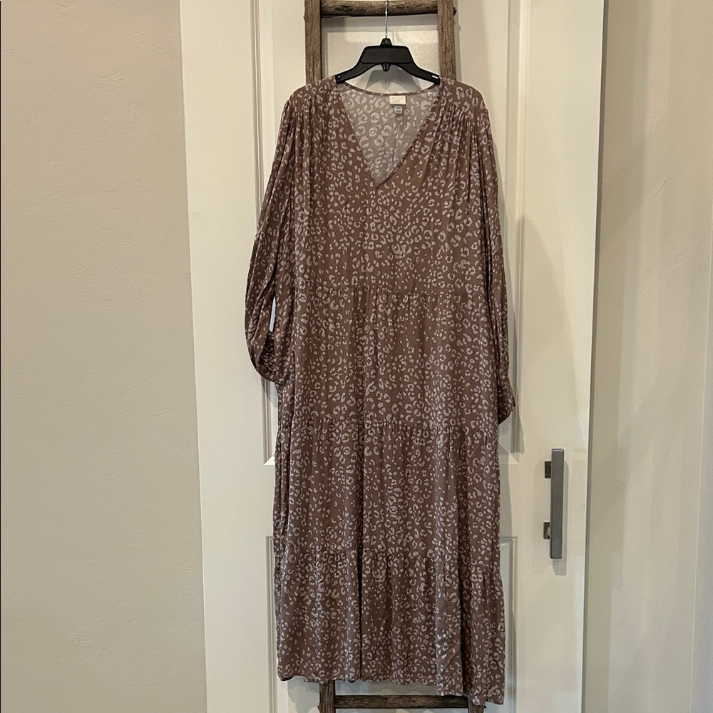 a new day Brown Long Sleeve Dress